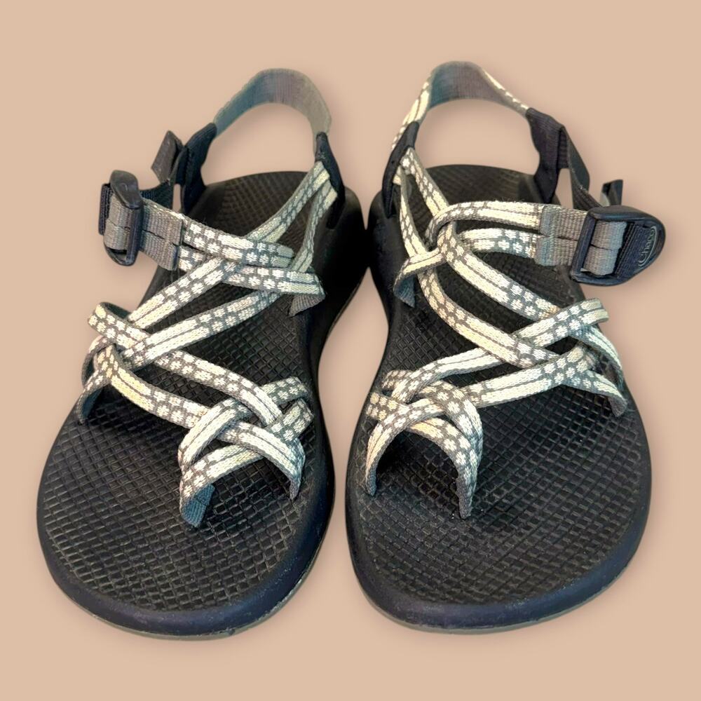 Chaco Vibram Performance Sports Dual Straps Sandals Women Size 9 Light Beam Gray - Picture 2 of 9